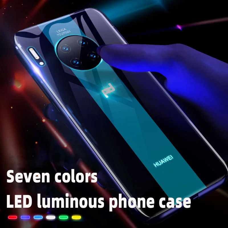 

СВЕТОДИОДНЫЙ Световой Защитная оболочка для huawei glory коврики 30 40 pro/p20 pro p30 p40 рукав напоминание о входящем вызове мигает мобильный телефон чех...