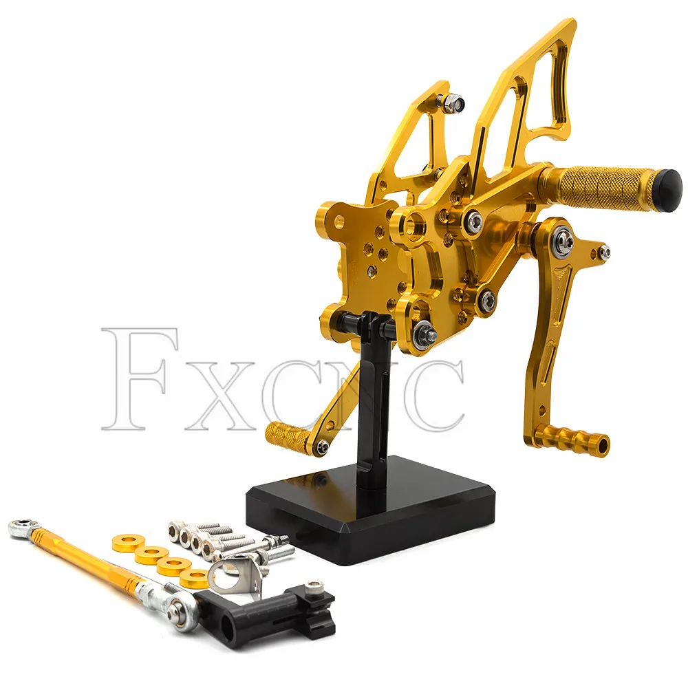 Gold Для YAMAHA YZF R3 MT03 14-19 R25 14-18 MT25 15-18 CNC алюминиевый сплав мотоцикл подножка для ног Педаль peg Rearset задний Набор - Цвет: Gold