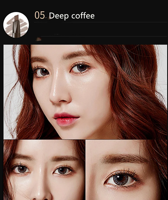 Новинка 4 цвета карандаш для бровей натуральный водонепроницаемый Вращающийся