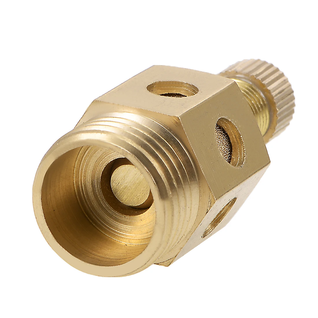 Uxcell Топ Регулируемый Пневматический воздушный глушитель на выхлопную трубу медь