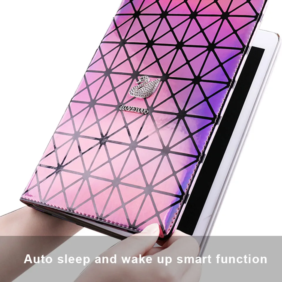 Для Ipad 9 7 дюймов портативный лазерный алмазный узор i Pad чехол раскладушка