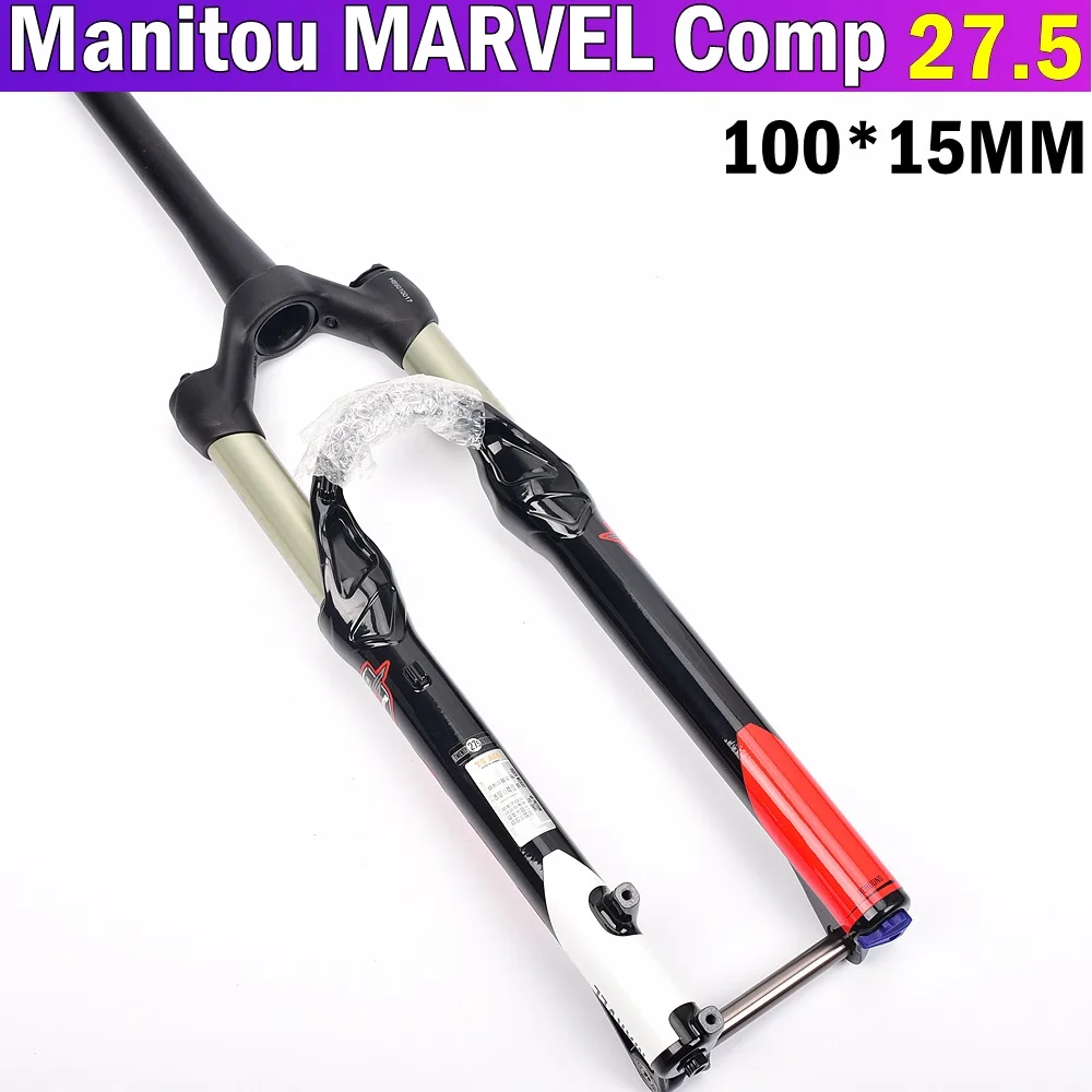 Велосипедная пневматическая подвеска Manitou MARVEL Comp 27.5er 27 5 дюйма inche Thru 100*15 мм ручная