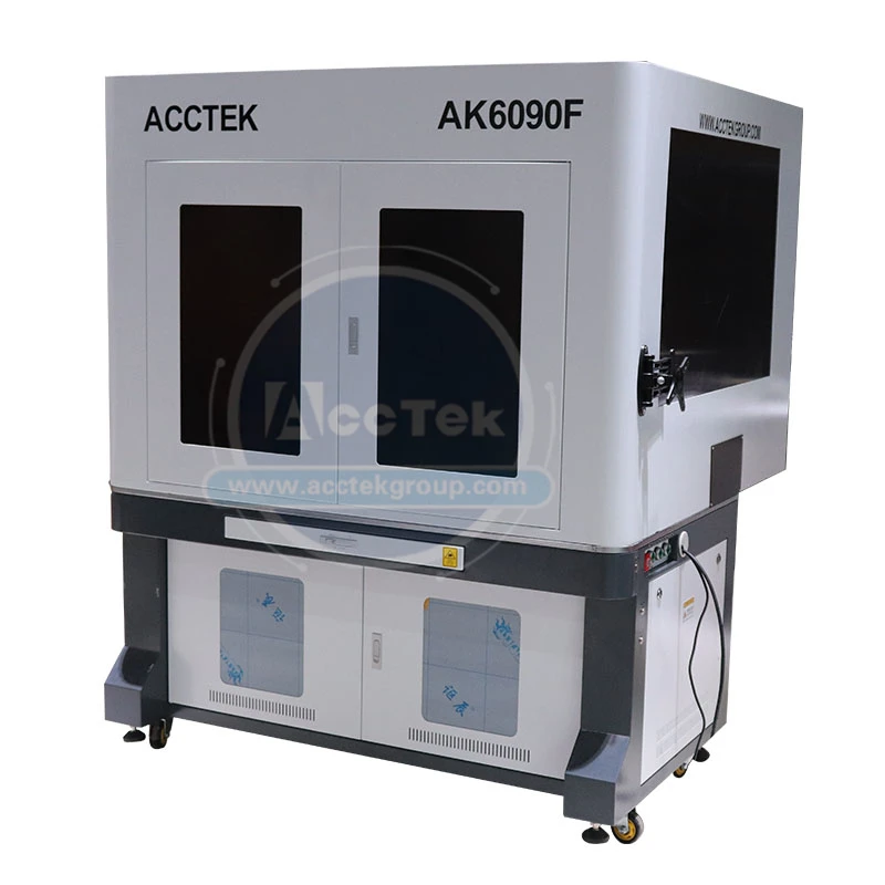 Полностью закрытый волоконный лазер с автофокусом маркировочная машина 6090