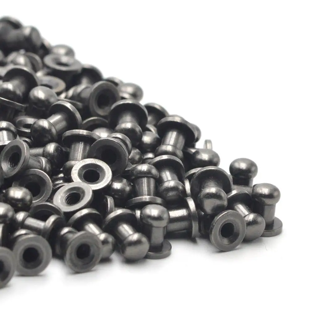 KALASO набор из 10 латунных ручек винтовые заклепки круглых головок с кожаным