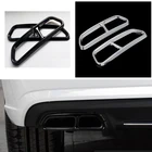 Модифицированная накладка на трубу из нержавеющей стали для Audi A6 C7 2016-2018, декоративная Серебристая рама на выхлопную трубу