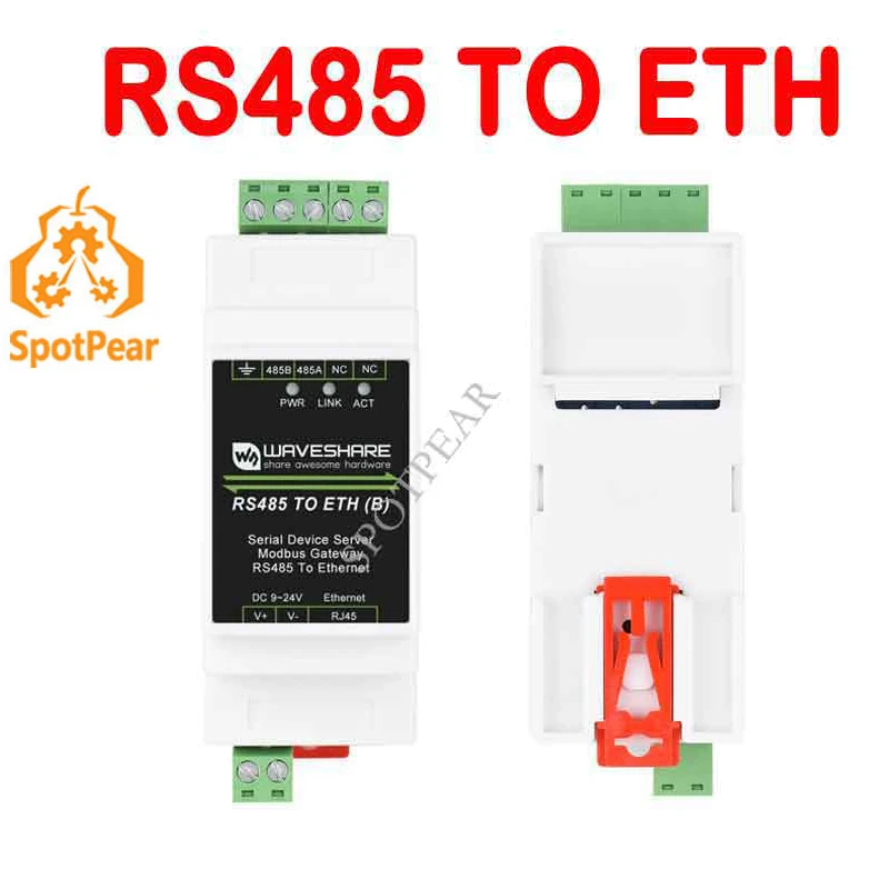 Модуль преобразователя RS485 в Ethernet рельсовый тип последовательный сервер TCP/IP