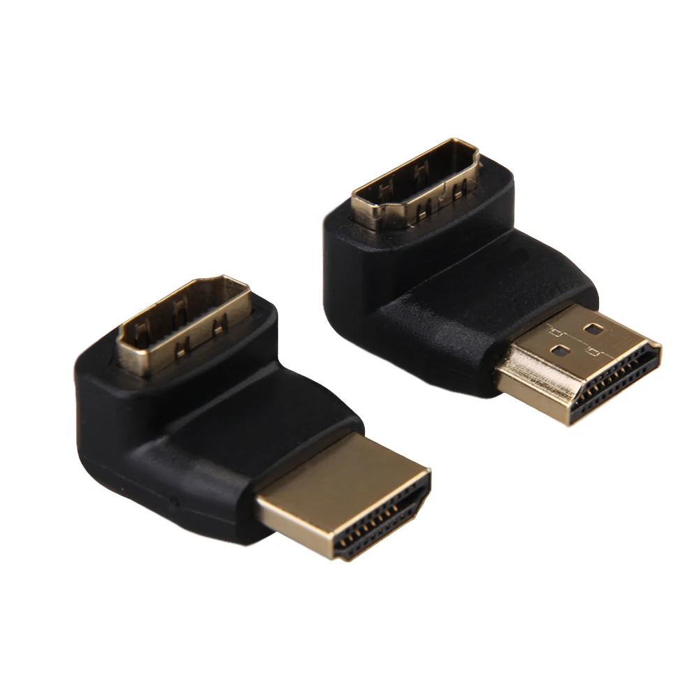 

90 градусов + 270 градусов HDMI-совместимый штекер-гнездо прямоугольный адаптер