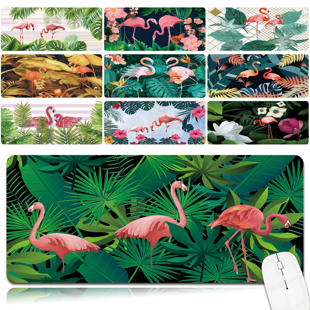 

Smooth Extra Large Office Computer Desk Mat Anti-slip Waterproof PU Leather Mouse Pad Flamingo Pattern Portable Game Mouse Mat
