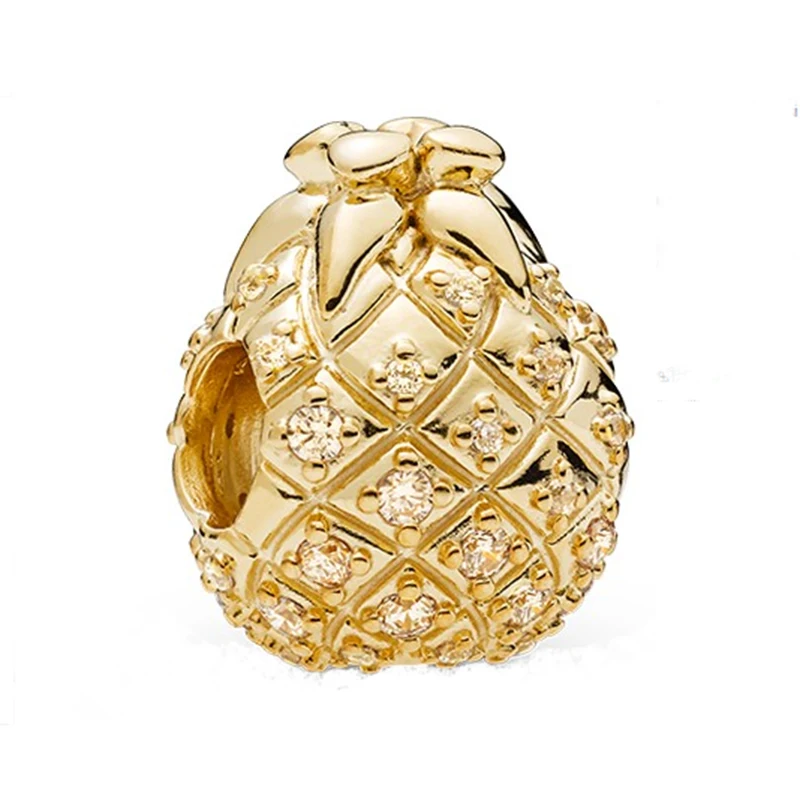 2022 New Gold Colour Sun Pendant Family Tree Zircon Sparkling Beads Fit Pandora Charms Silver Color Bracelet Women DIY Jewelry | Украшения
