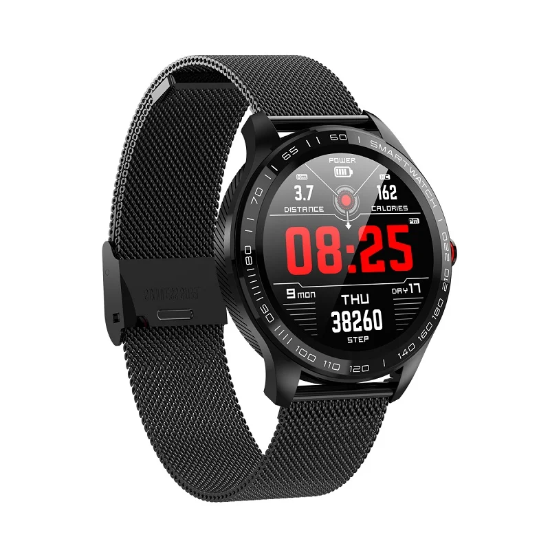 Black Steel MAFAM L9 Смарт часы ЭКГ измеритель пульса Смарт часы водонепроницаемые Ip68 часы для мужчин и женщин для Android IOS Xiaomi huawei - Цвет: Black Steel