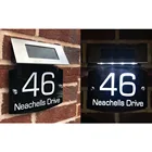 Знаки о двери дома, бляшки, номера 1-9999, знак солнесветильник, уличное название L3 Curve