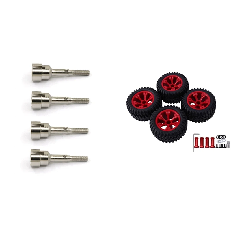 

Колесная широкая шина с удлиненным адаптером 12 мм, красная с 4 осями