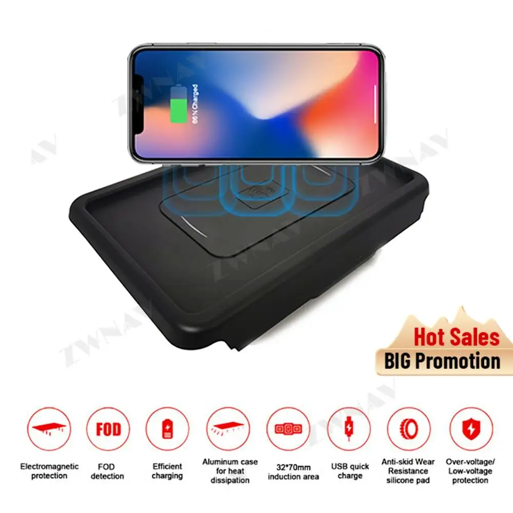 

QI Car fast wireless charger For Honda CR-V 2017 2018 2019 2020 car infrared Fast Wireless Charging Car Phone Holder for iPhone