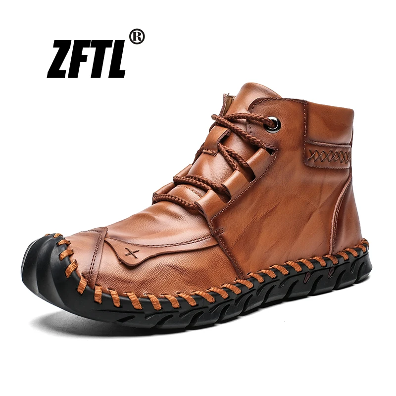 Новые мужские зимние ботинки ZFTL ботильоны зимняя теплая обувь из хлопка