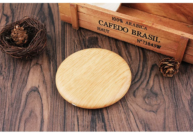 

New round wooden pattern 5V / 2 wireless quick charging charger