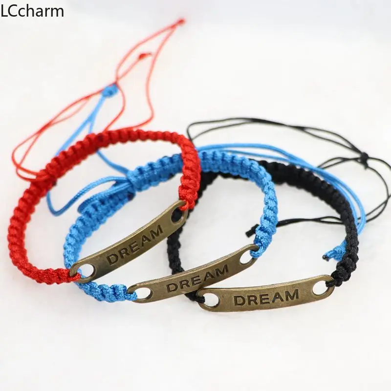 Модные браслеты ручной работы с буквенными мечтами для женщин и мужчин