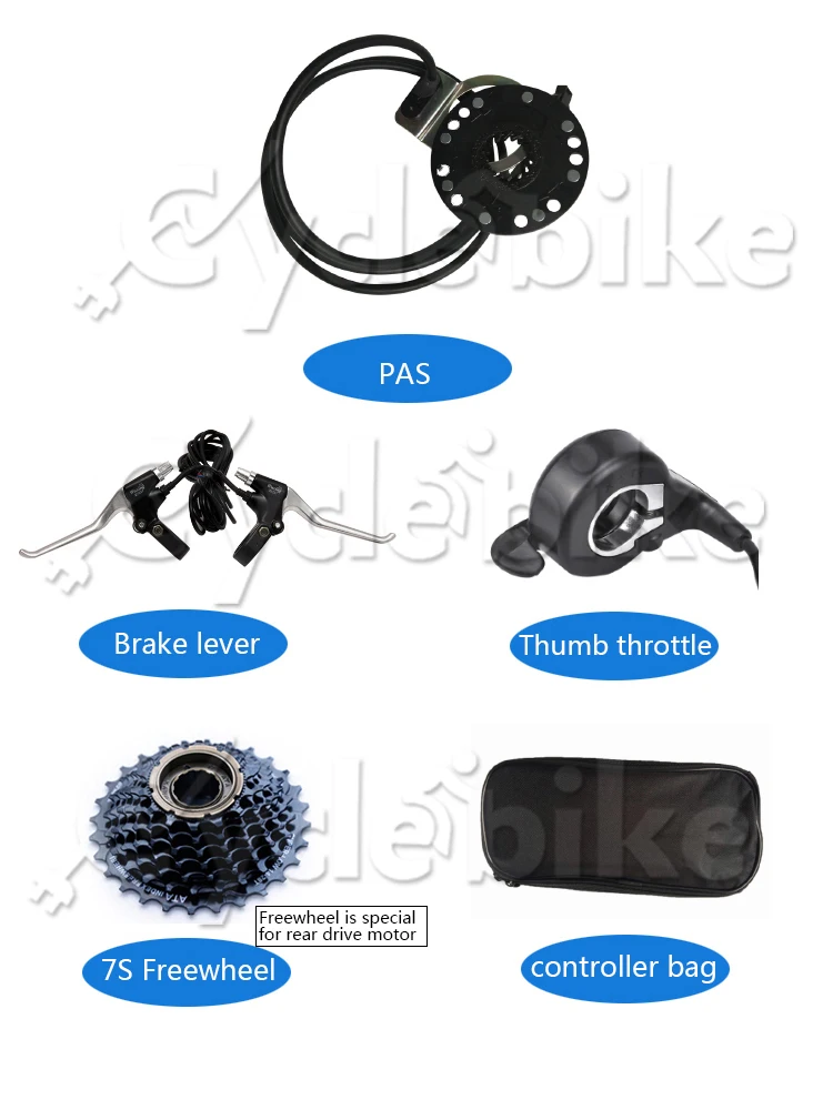 

Front Or Rear Motor Wheel Max Speed 50km/h 48V 1000W Electric Bike Kit For 20" 24" 26" 28" 700c Bicycle