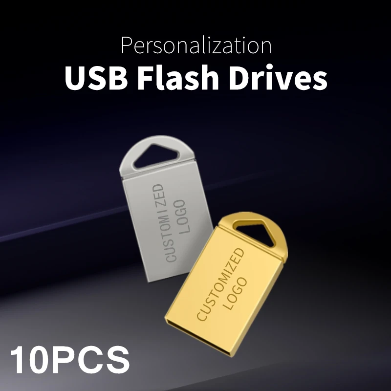 Горячая Распродажа мини металлические 32 ГБ USB 2 0 10 шт. индивидуальные флэш
