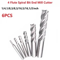 end mill cutters for cnc milling machine hss flute spiral bit end mill cutter 18 316 14 516 38 12inch power tools parts