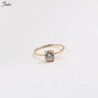 Joolim Высококачественный золотой PVD водонепроницаемый тонкий набор большие циркониевые кольца для женщин ювелирные изделия из нержавеющей стали оптом