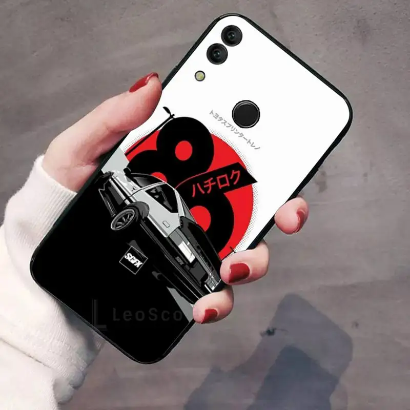 

Amine INITIAL D AE86 Phone Case For Huawei Enjoy 7 7s 8 8e 9 9e 10 plus P8lite 2017 Honor 5a view9 play 3e