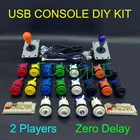 Набор для 2-х игроков, набор для самостоятельной сборки, USB-кодировщик к ПК, Rasberry Pi, кнопка Happ, набор для сборки аркадного шкафа, 5-контактный 8-канальный джойстик, аркадный контроллер