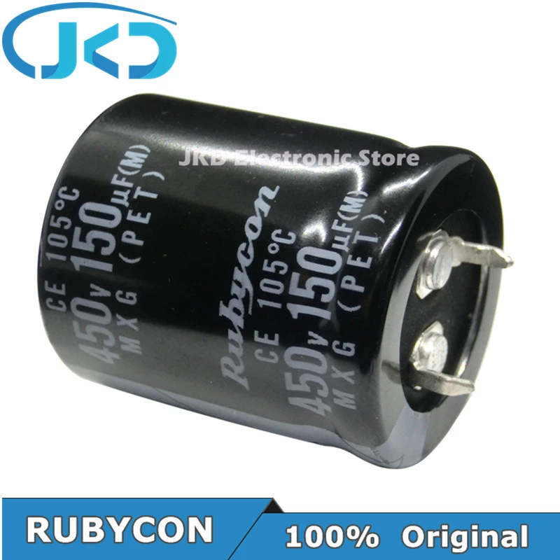 Алюминиевый электролитический конденсатор RUBYCON 150 мкФ 450V 25*30mm 150UF450V 450V180UF 25x3 0mm, 100% оригинал, 5 шт./10 шт.
