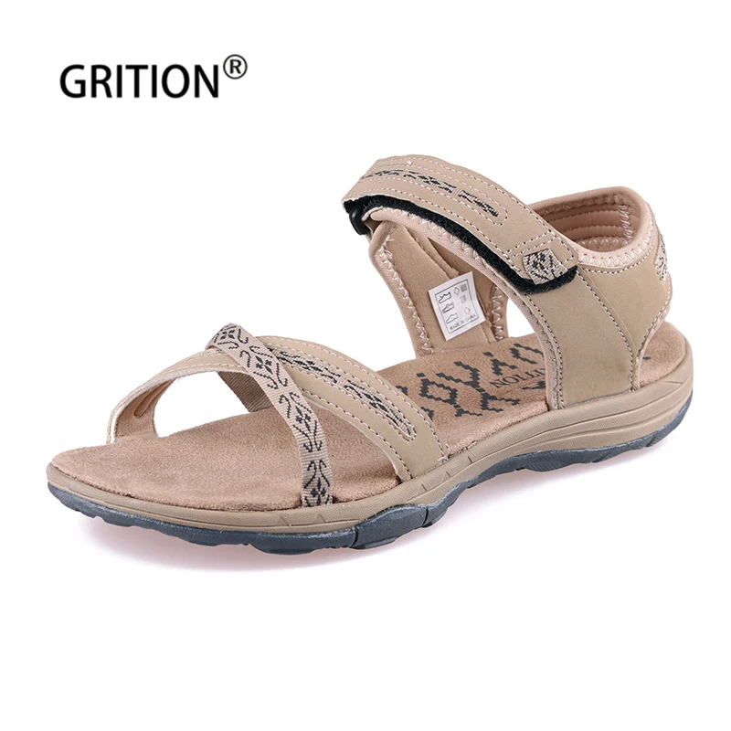 Сандалии GRITION женские на плоской подошве Повседневная пляжная обувь Тапочки для