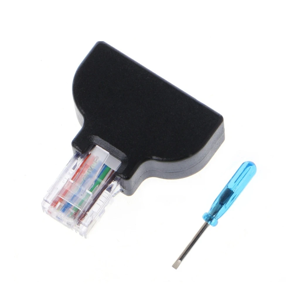 

RJ45 to 8 Pin Terminal Adapter 8P8C Crystal Head Cat5e Cat6e Cat7e Cable Adapter Converter Block Plug for CCTV Camera