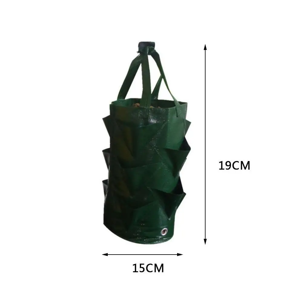 

3 Gallon PE Hanging Strawberry Planting Bag Hanging Gardening Basket Growing Hanging Bag Household Tools Planting E3X5