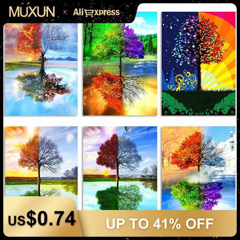 5D алмазная живопись стразы картина с деревом украшение для дома подарок вышивка