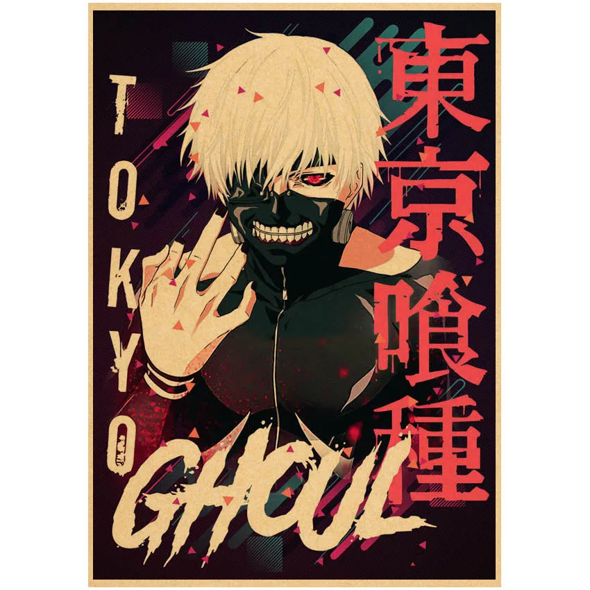 Японское аниме Токийский Гуль постер Kawaii Мультфильм Kaneki Ken наклейки на стену