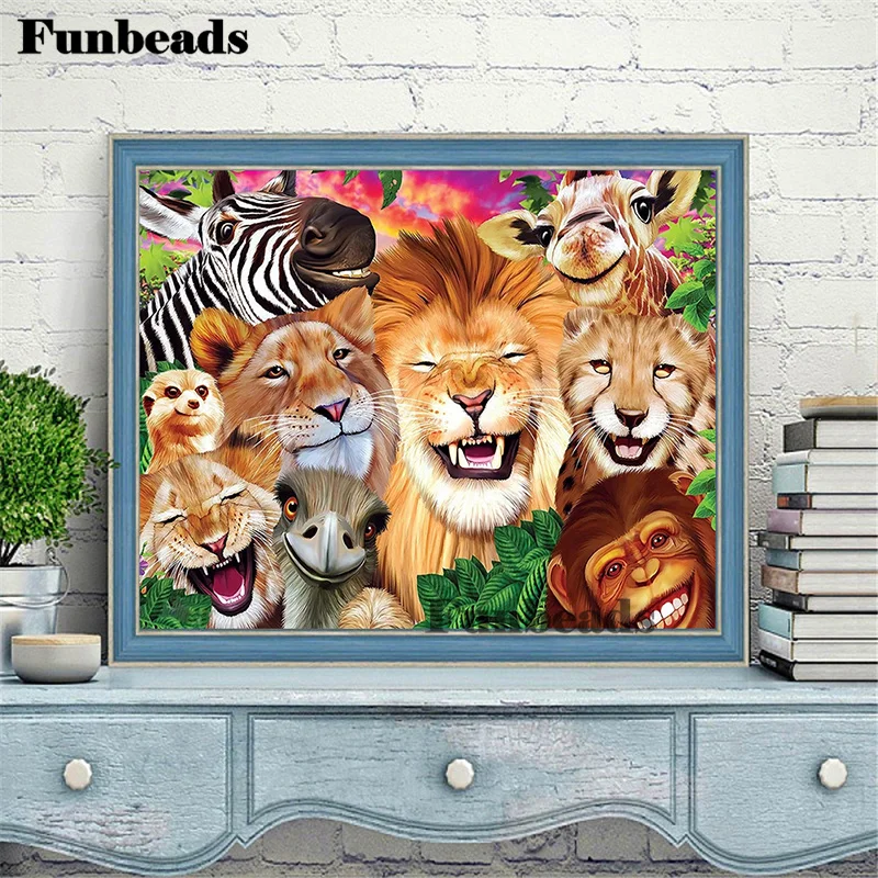 

5D DIY Алмазная картина Льва Животные полная квадратная круглая Алмазная Вышивка Изображение зебры Стразы ручной работы подарок FF6225