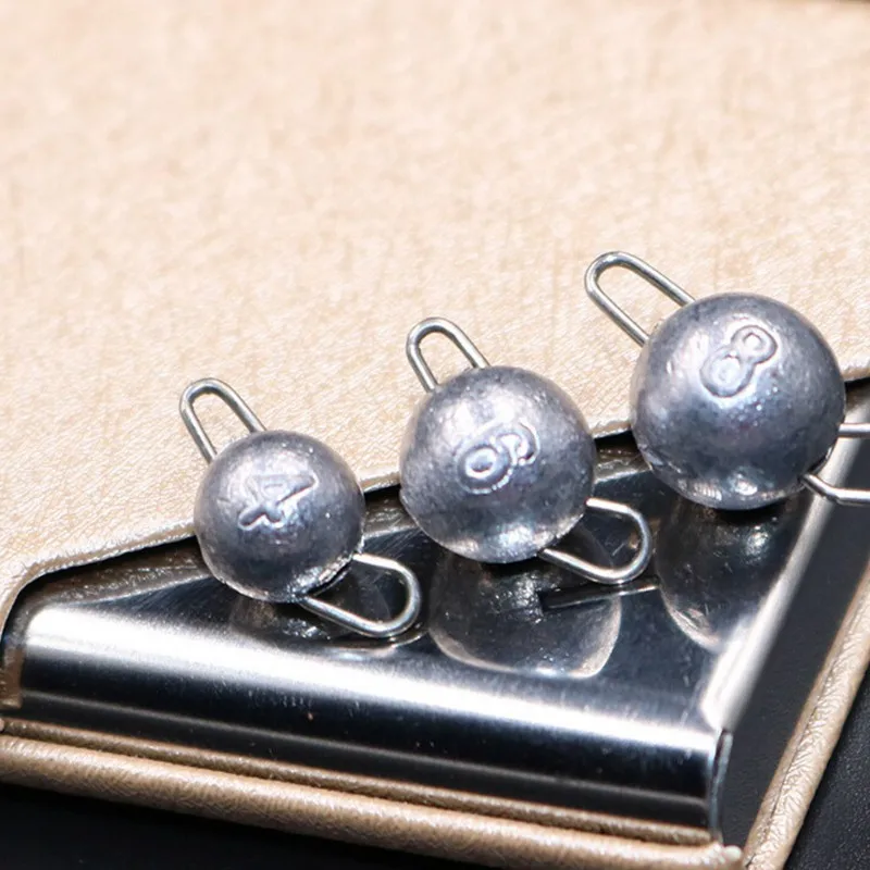 

10Pcs lead sinker fishing gear round needle fishing lead plumb fishing pendulum