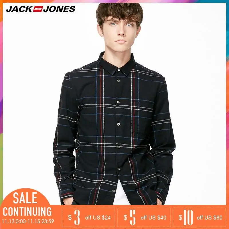 JackJones мужская летняя рубашка в клетку E | 217305566|Повседневные рубашки|