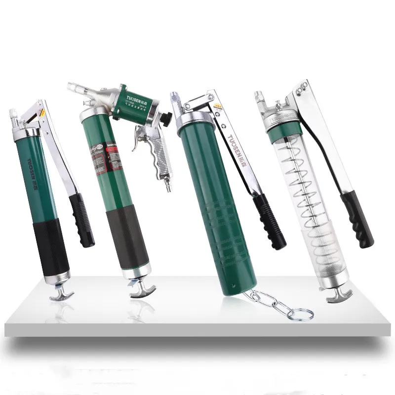 

1pcs Pneumatic grease gun, single rod double rod transparent grease gun, high pressure manual zipper grease gun