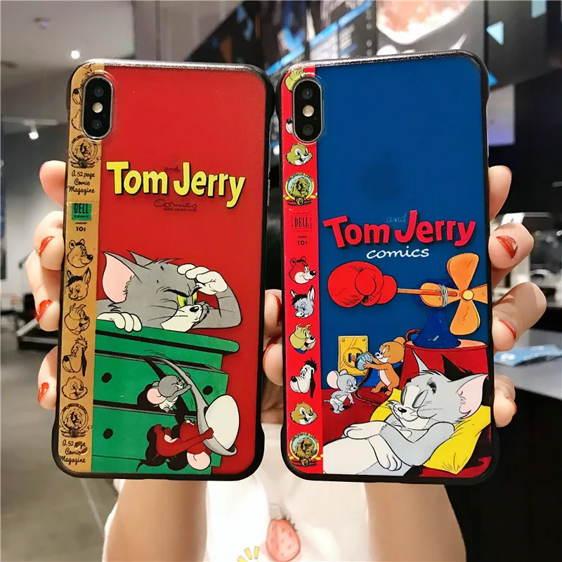 Borderless Cartoon Phone Case for iPhone X XS XR XSMax 8 7 6 6S PluS Transparent Acrylic Drop Protection Back Cover |