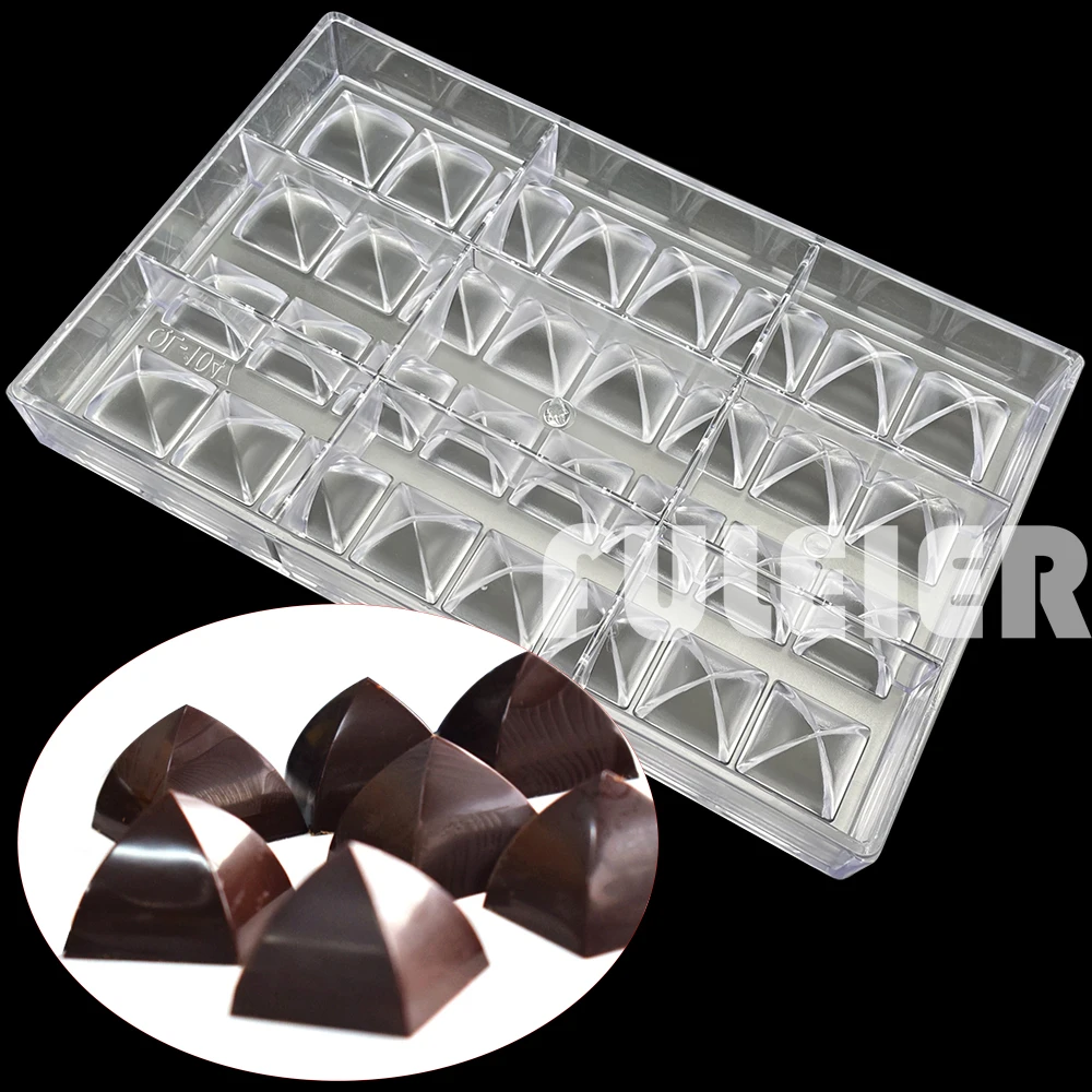 32 Hole Pyramid Polycarbonate Chocolate Mold For Baking  Candy Mould Bakeware Cake Confectionery Tool