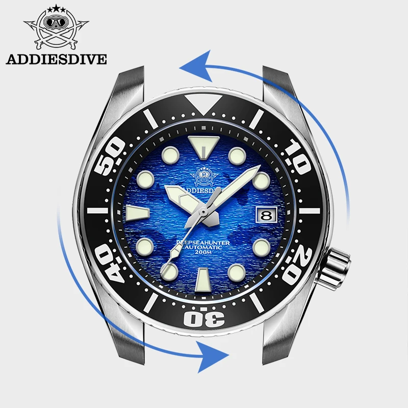 Дешево Мужские Водонепроницаемые механические часы ADDIESDIVE SKX007 200 м NH35A с сапфировым стеклом