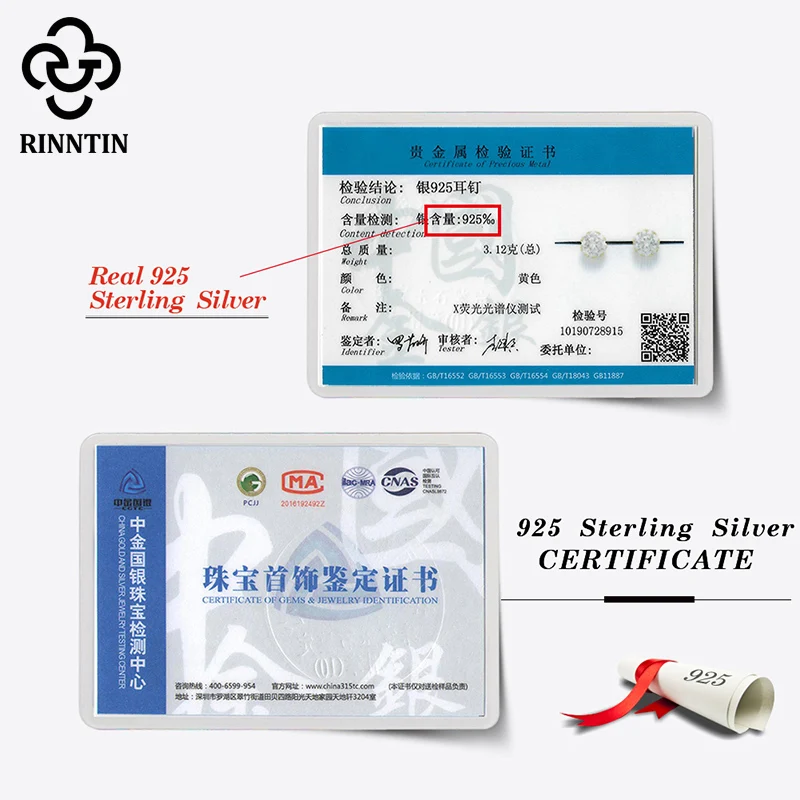 Женские серьги гвоздики из серебра 925 пробы с фианитом|Серьги-гвоздики| |