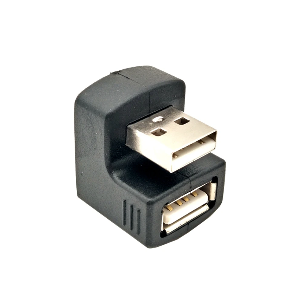 

Neue Up oder unten Rechts Abgewinkelt USB 2,0 Adapter A Stecker auf Buchse Verlängerung 90 180 Grad Schwarz
