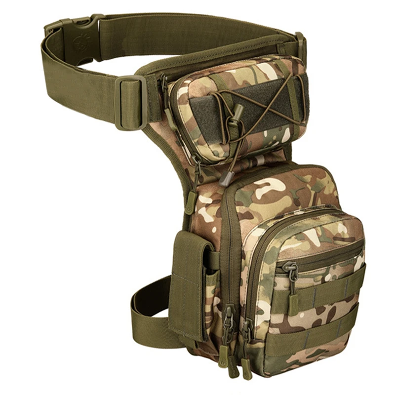 Men Leg Bag Waist Bag Utility Belt Pack Pouch Adjustable Hiking Male Hip Motorcycle Bags Military Tactical Waist Bag 2023