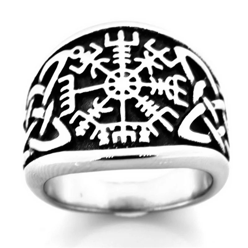 

Viking Compass Rune Ring Fashion Accessories Viking Jewelry Stainless Steel Irish Knot Compass Amulet Men's Women's Ring