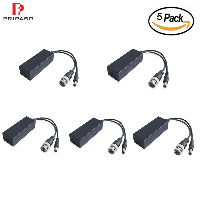 HD пассивный видео передатчик 5 упаковок BNC в UTP RJ45 CCTV через витые пары для AHD TVI CVI