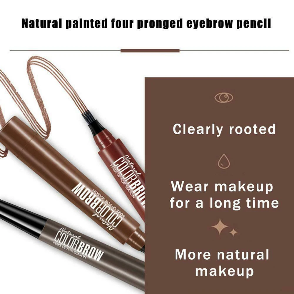 Жидкий карандаш для бровей с 4 точками натуральная татуировка ручка усилитель
