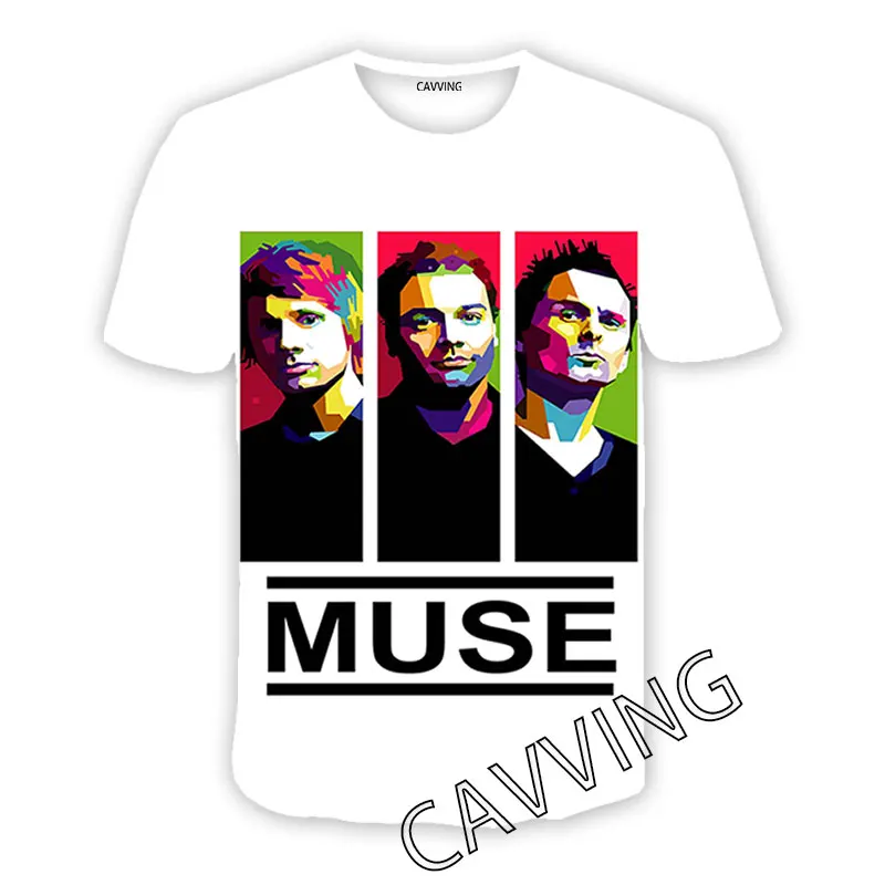 Новые модные женские/мужские повседневные футболки с 3D принтом MUSE Rock в стиле
