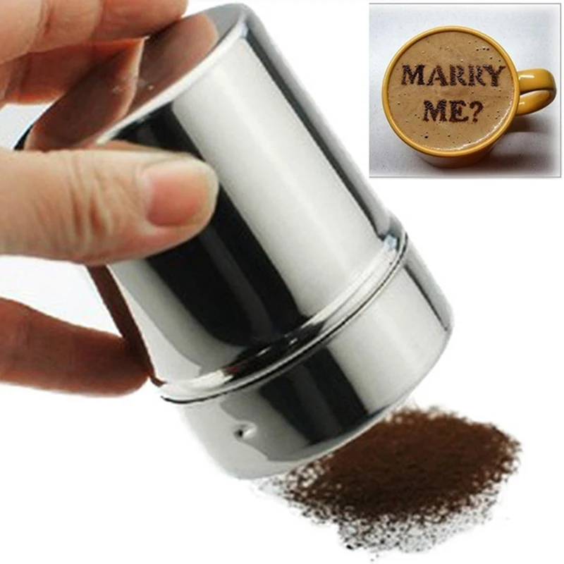 

Stainless Steel Chocolate Shaker Kitchen Sugar Powder Flour Coffee Filter Sifter Pepper Seasoning Shaking Can Kitchen Tool
