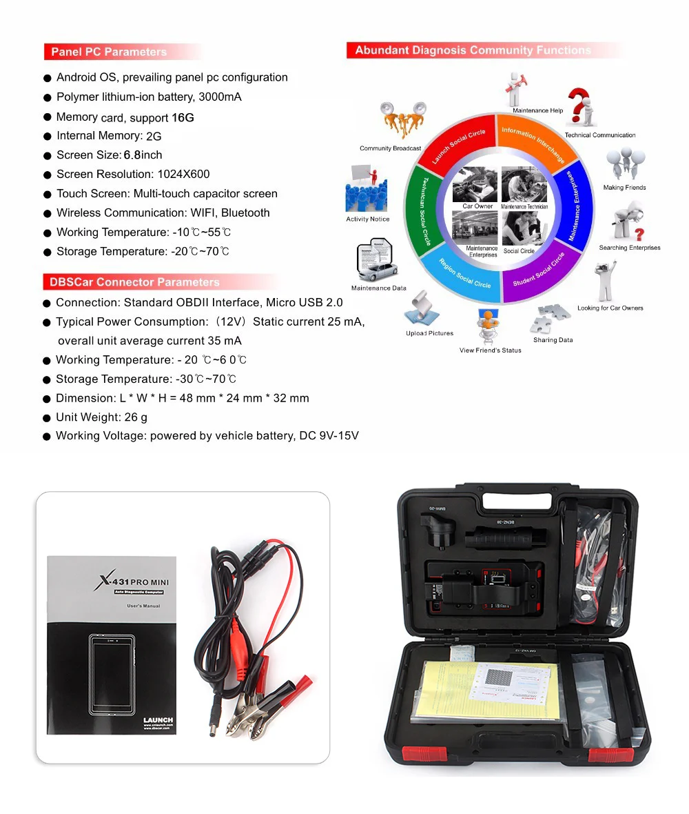 LAUNCH X431 Pro мини OBD2 сканер полная система автоматическое сканирование автомобиля диагностический инструмент WiFi Bluetooth OBD2 сканер мастерская ECU кодирование