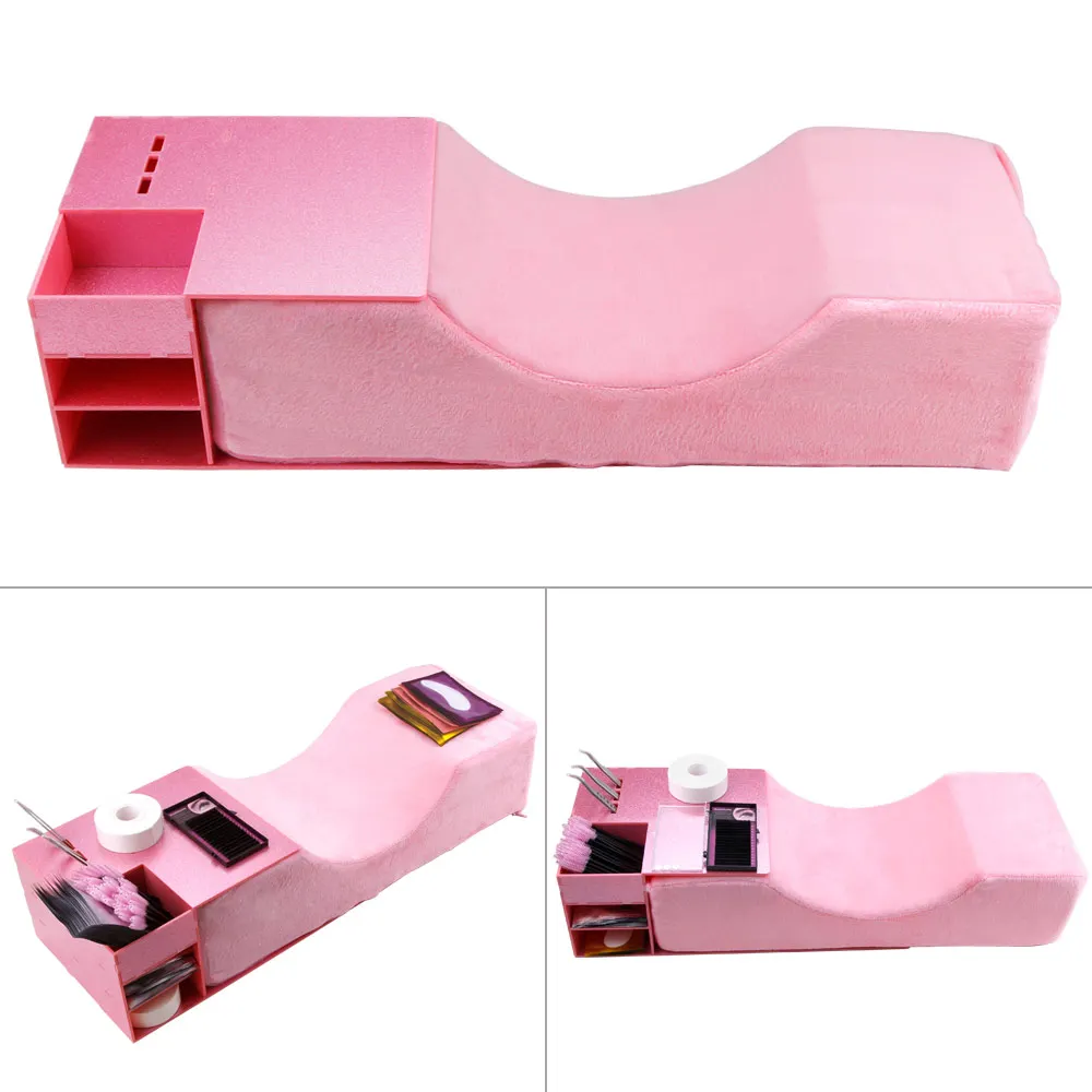 Профессиональная подушка для наращивания ресниц подставка эргономичная макияжа