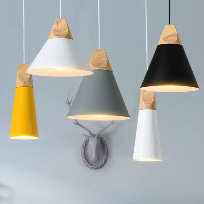 Светодиодные подвесные светильники Современная Подвесная лампа в скандинавском